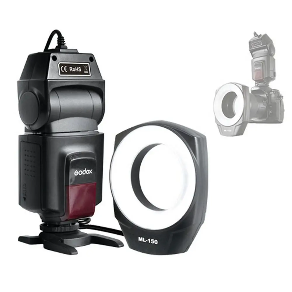 Кольцевой светильник Godox для камер Canon Nikon Pentax Olympus DSLR|macro ring flash light|flash light for canonring |