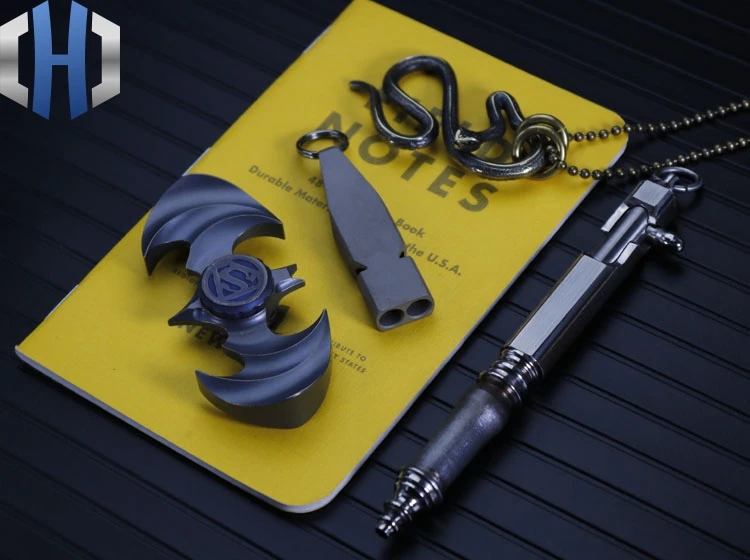 Компактный портативный свисток из титанового сплава с двойным отверстием для