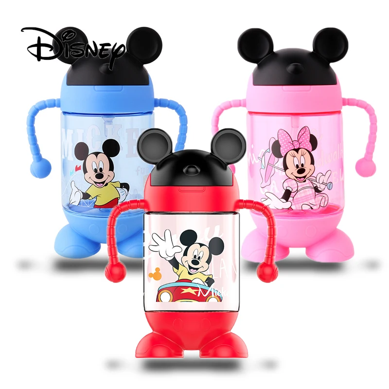 Disney 380 мл Дети Кормление чашки с Микки Маусом чашки с изображением мыши маленький ребенок обувь для мальчиков девочек переносная бутылка воды детски