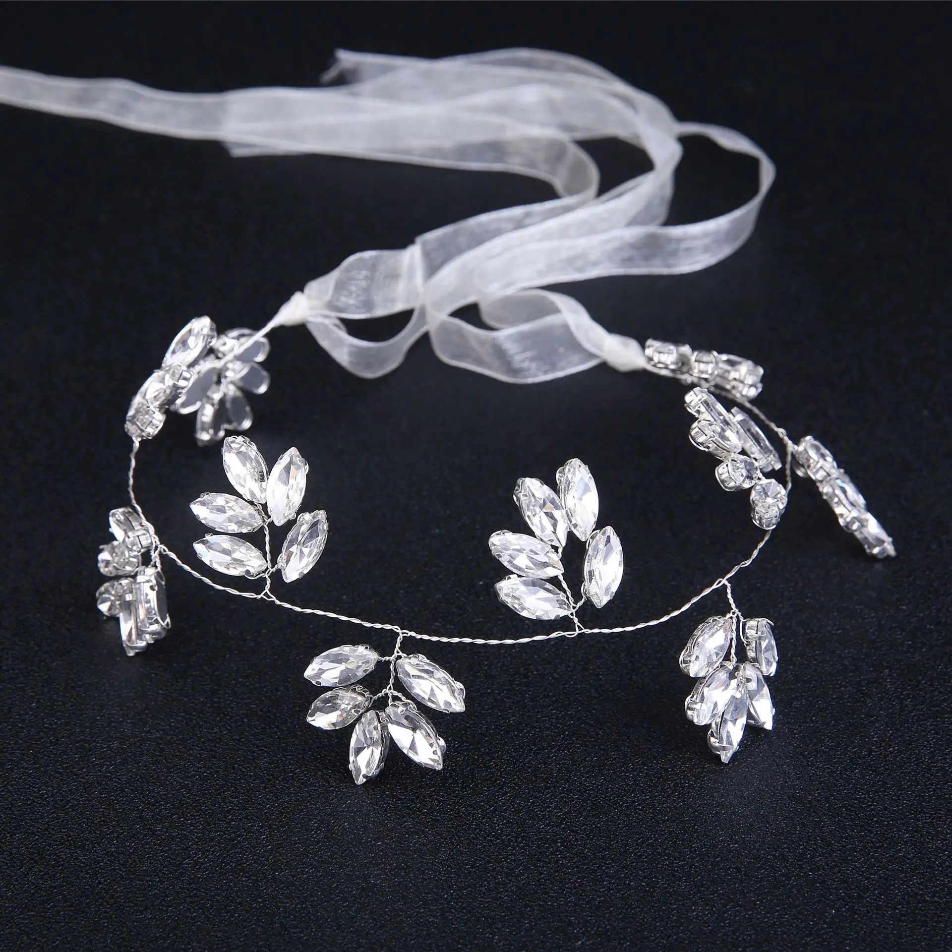 Hot sweet romantic beautiful bride bridesmaid tiara handmade rhinestone soft chain hair band accessories wedding decoration | Украшения и