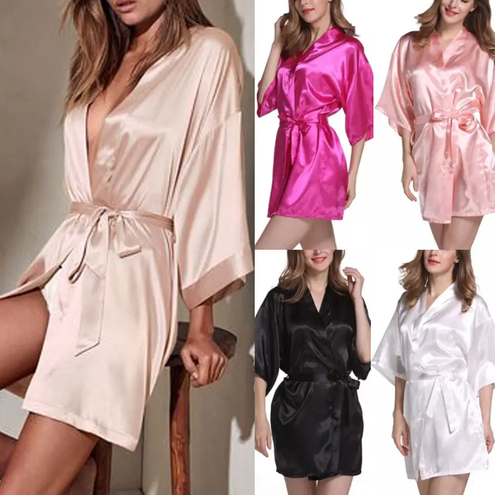 Women Satin Lace Lingerie Dress Babydoll Underwear Nightwear Sleepwear Plus Size Sexy Amazing Girls Robe Gown sets | Женская одежда