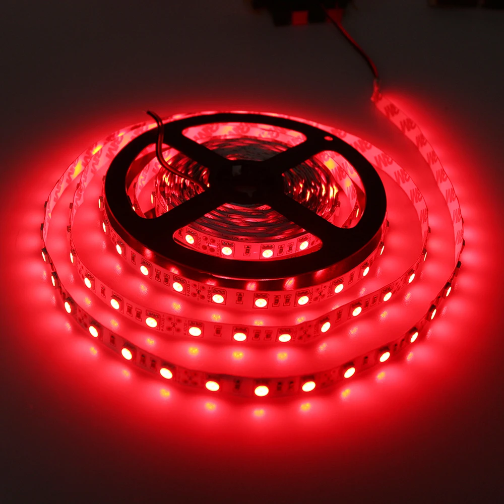 5050SMD светодиодный ленточный светильник DC12V 60LED/m 5 м/лот Светодиодная лента e Гибкая