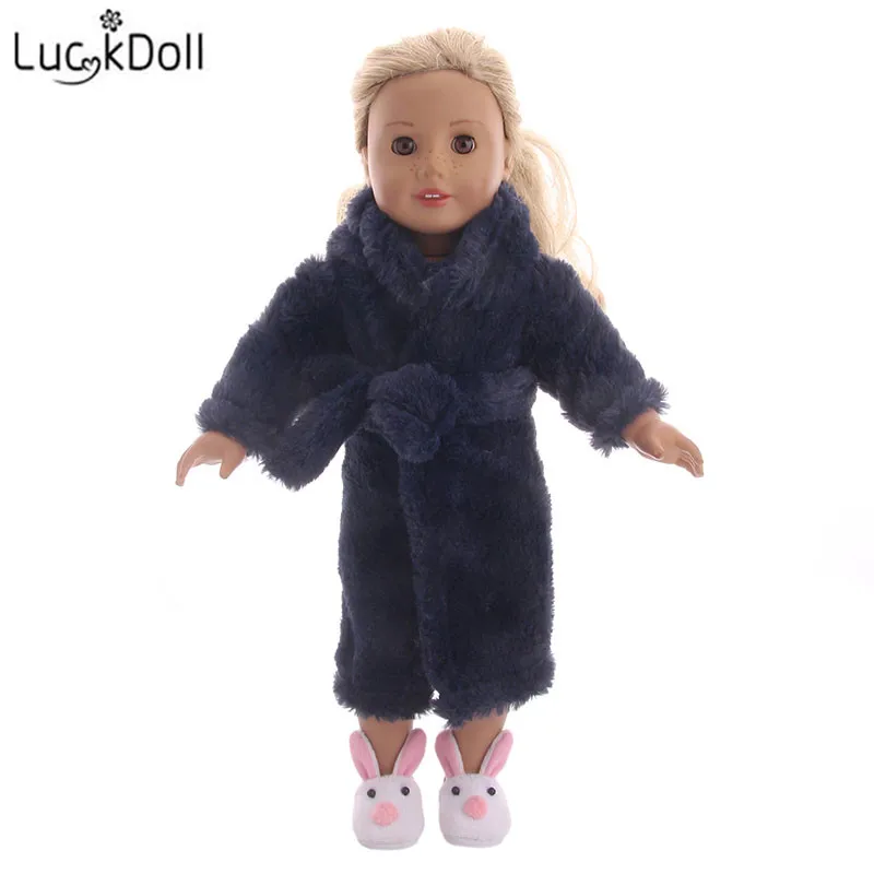 LUCKDOLL мягкие пижамы Ночная рубашка подходит 18 дюймов Американский 43 см Детские аксессуары для кукол, игрушки для девочек, поколение, подарок на день рождения - Цвет: n475