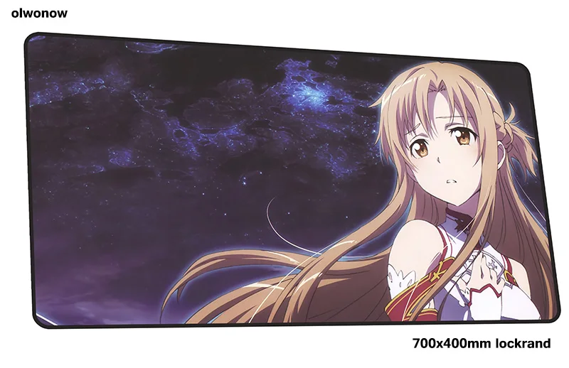 Коврик для мыши Sword Art онлайн Лучший продавец 700x400x2 мм коврик для мыши notbook игровой коврик для мыши большой коврик для мыши стол для компьютера padmouse - Color: Size 700x400x2mm