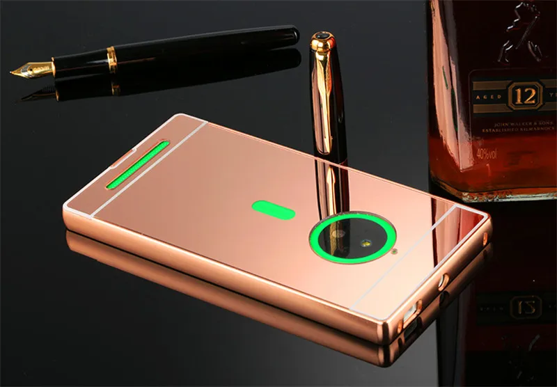 Зеркальный чехол для Nokia Lumia 830 металлическая алюминиевая рамка с задней крышкой