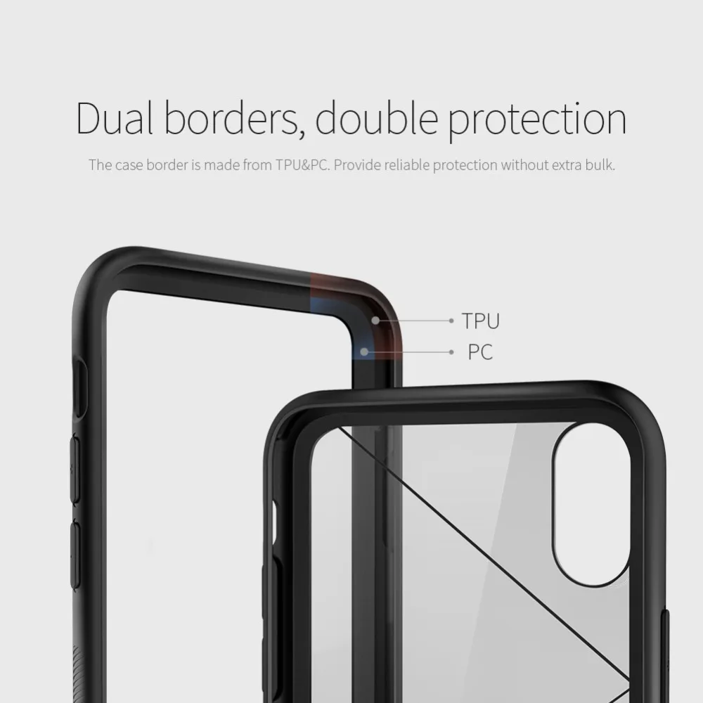 Nillkin закаленное чехол для Apple iPhone X крышка телефона протектор Закаленное стекло