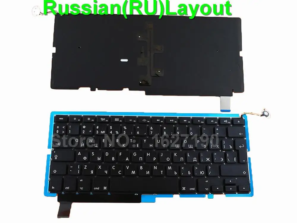 Новая русская клавиатура для APPLE Macbook Pro A1286 черная 2008 дюймовых ноутбуков с