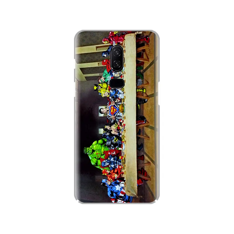 Супергероя персонажа знаменитости вечеря класса люкс One Plus 6T закаленное Стекло 1 +