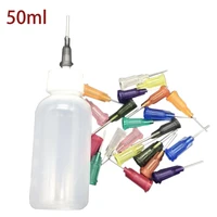 1 set 50ml dispenser rosin solder flux paste 11 needles tool parts empty e liquid plastic rosin flux alcohol bottle