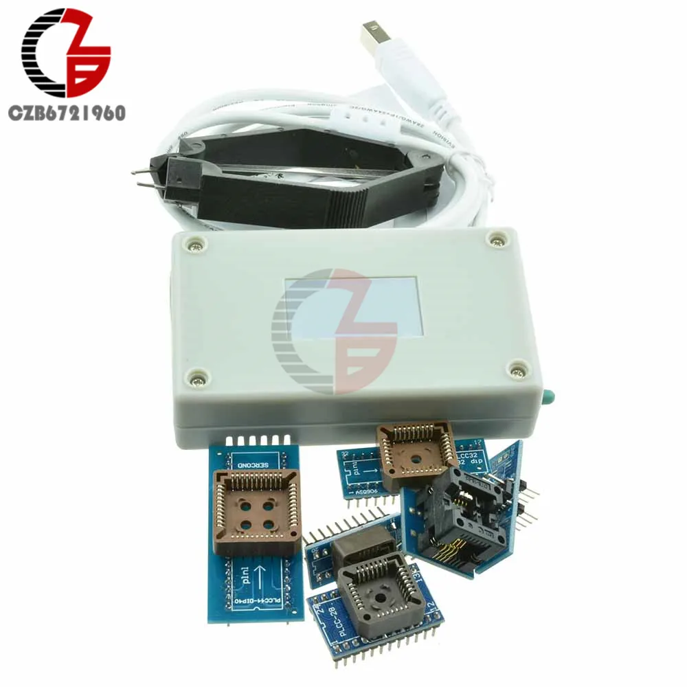 1 компл. 13000 IC TL866CS программатор USB 2 0 EPROM FLASH BIOS 6 адаптер PLCC TL866A Программирование