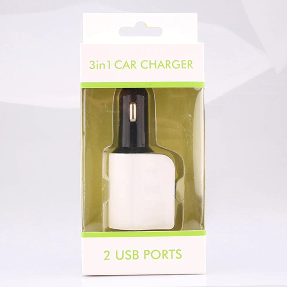 Зарядное устройство Powstro автомобильное с 2 USB портами и цифровым
