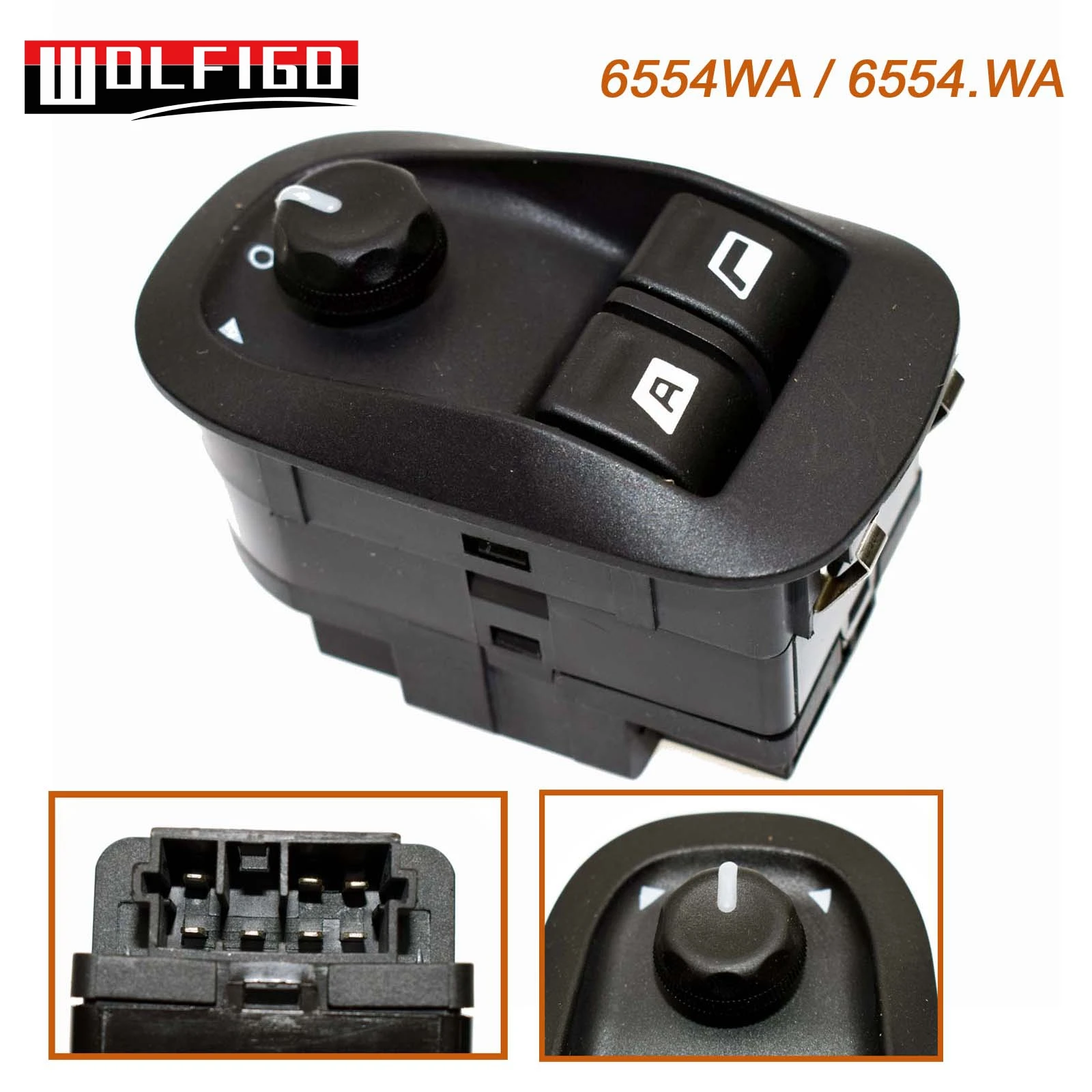 WOLFIGO Новый электрический стеклоподъемник с лифтом 6554.WA 6554 58 6554WA для peugeot 206 Saloon 2007