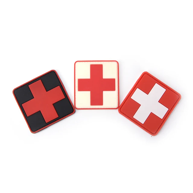 3D PVC Rubber Red Cross Flag Of Switzerland Swiss Cross Medic Paramedic Tactical Badge 4