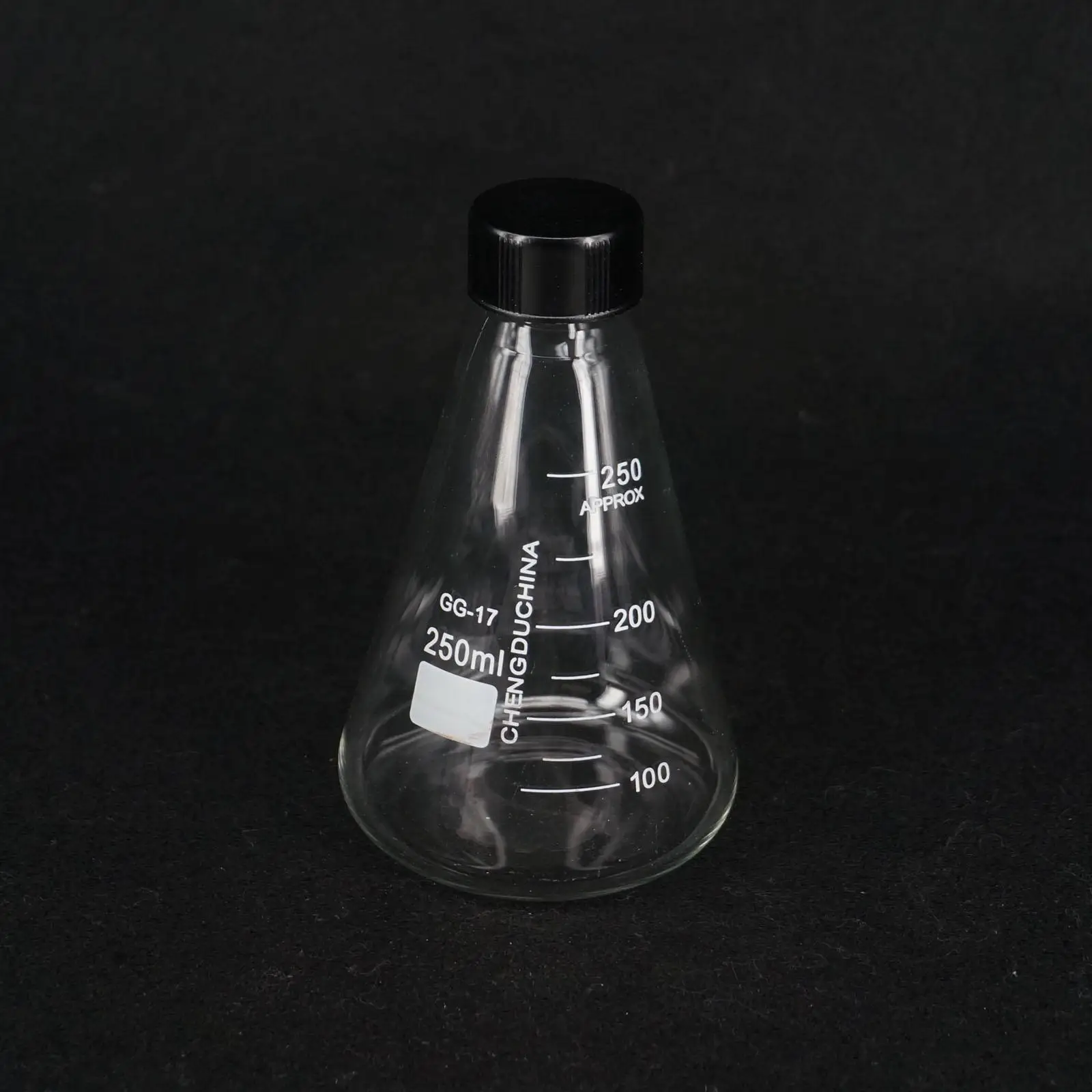 Стекло 250 мл коническая колба Erlenmeyer с узким горлышком и винтовой крышкой