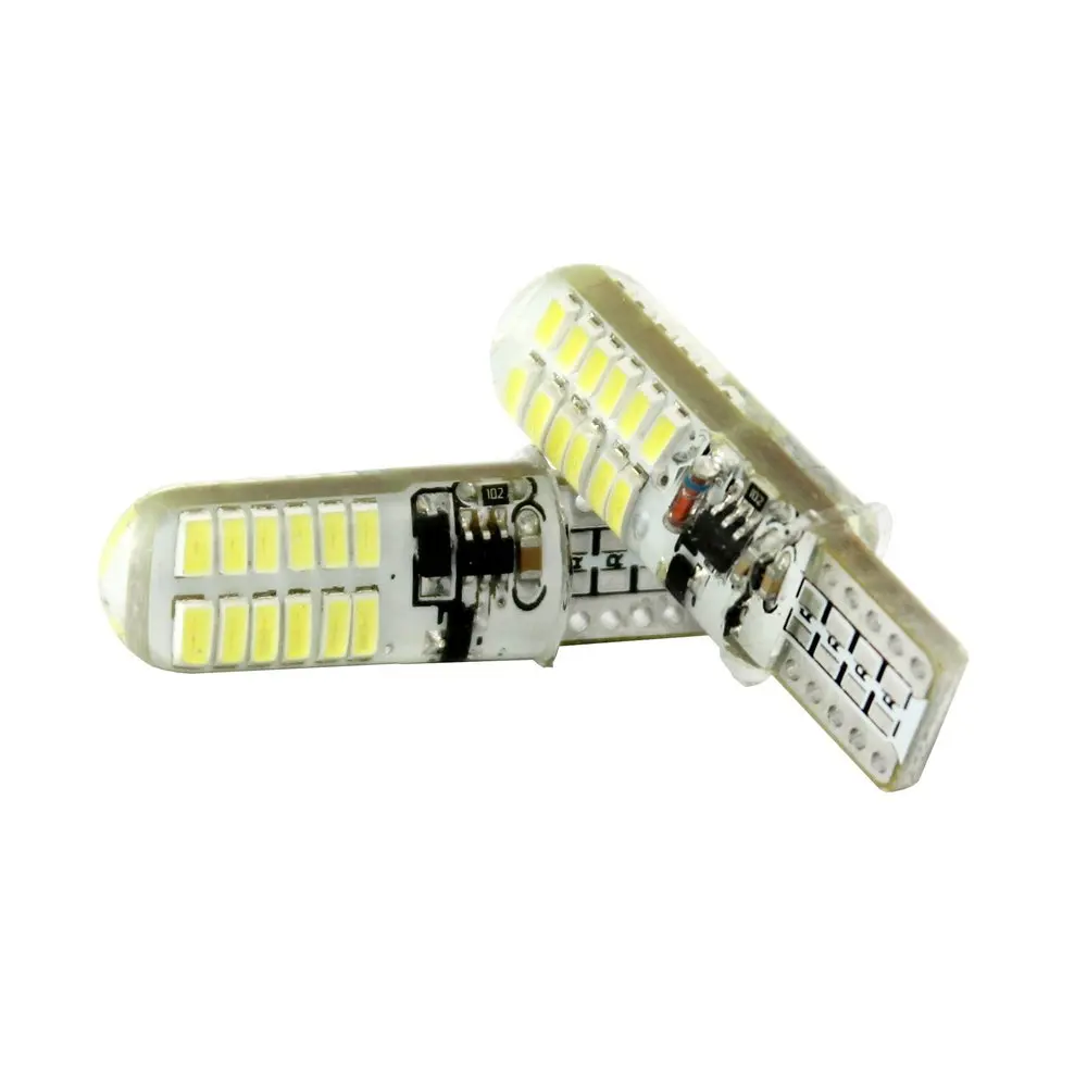 4 шт. T10 W5W 24SMD 3014 Светодиодная Кремниевая стробоскопическая вспышка автомобильный