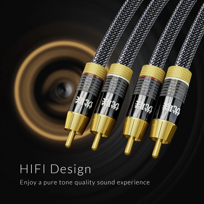 Превосходный аудиокабель Unnlink HIFI 2RCA на 2 RCA 0 5 м 1 3 10 для сабвуфера динамиков