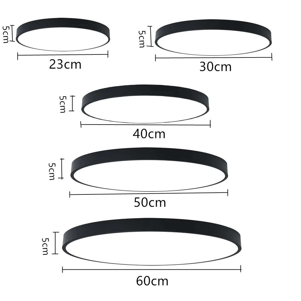 

Ceiling Lights Ceiling Lamps LED Indoor Lighting Fixture Black/White Color Round Simple Decoration Dining Room Luminarias Lustre