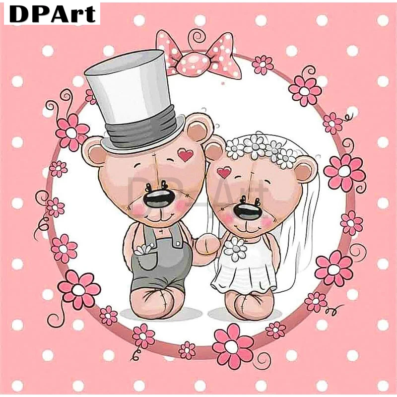 11 Daimond Painting 5D Full Square/Round drill Cartoon Lovely Toy Bear Diamond Rhinestone Crystal Cross Stitch Mosaic Decor M110 - Цвет: 11