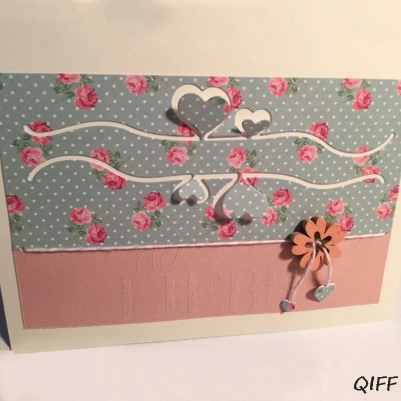 Love Heart Border металлические режущие штампы трафарет для скрапбукинга &quotсделай