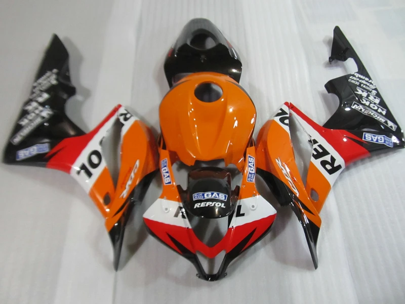 

Injection molding 100% new fairing kit for Honda CBR600RR 07 08 orange red REPSOL fairings set CBR600 RR 2007 2008 DC22