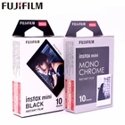 Оригинальная монохромная пленка Fujifilm Instax Mini8, 10 шт., 10 шт., черная фотопленка для Mini 8, 9, 25, 70, 90, пленка для камеры, SP-1