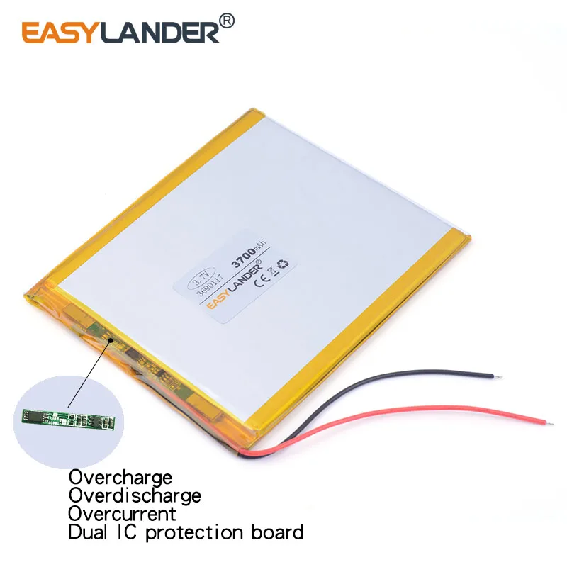 1 шт. ультра-тонкий литий-ионный планшетный полимерный аккумулятор 3 7 В 3690117 3700 мАч