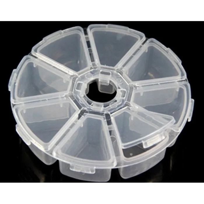 Пластиковая коробка с 8 ячейками для хранения ювелирных изделий украшений из