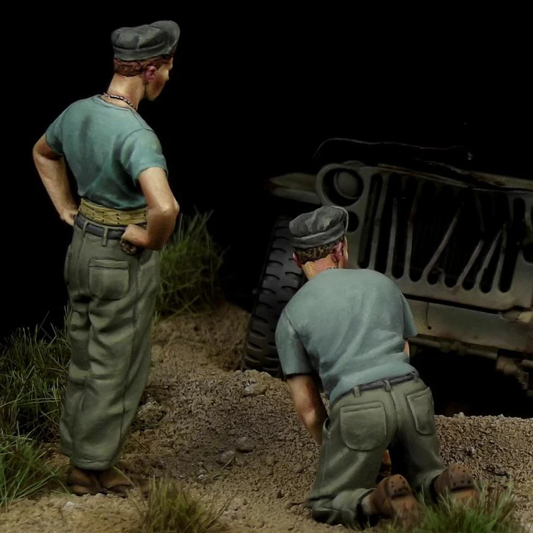 1/35 морской пехоты США механика Вторая мировая война смола модели солдат GK