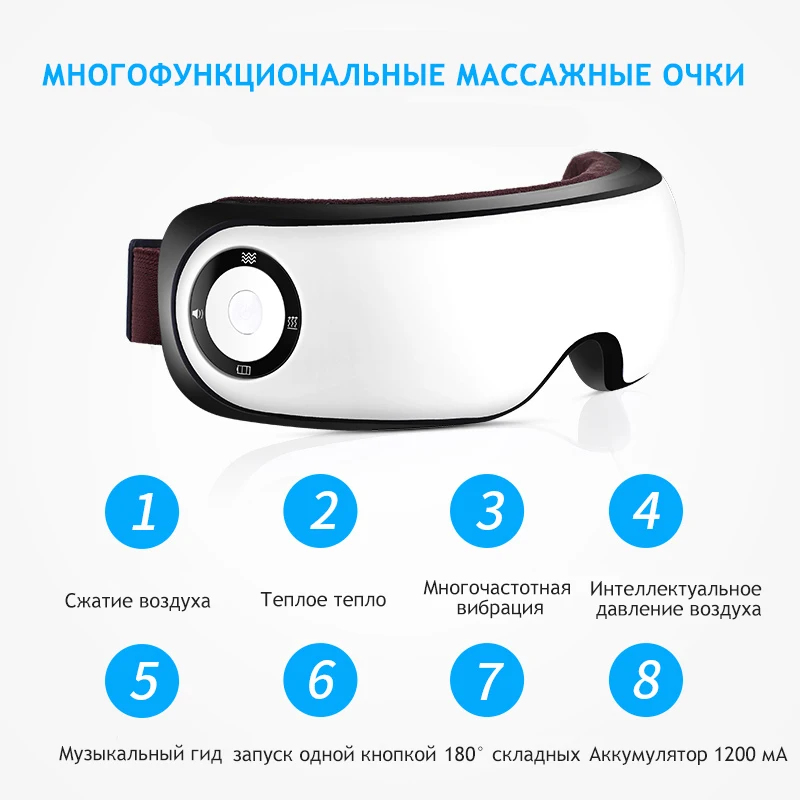 LEK H6 беспроводной массажный инструмент для глаз перезаряжаемый массажер для глаз снимает усталость темные круги горячий компресс очки для глаз