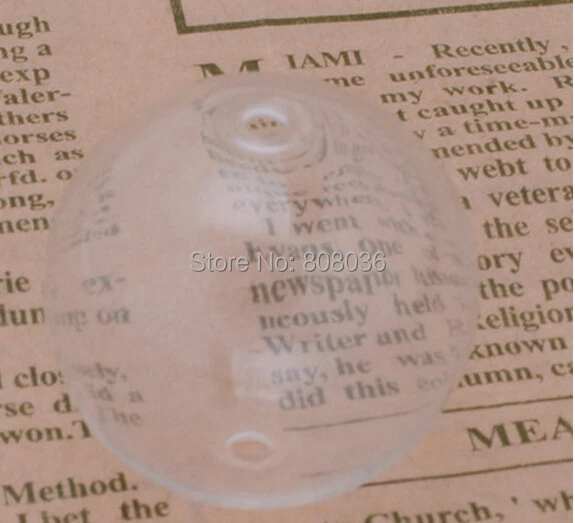 

NEW Glass Bubble 20mm Glass Global Vial with Two Hole on Each Side&Flower Beads Cap&Eye Pin DIY Glass Cover Vial Pendant Jewelry