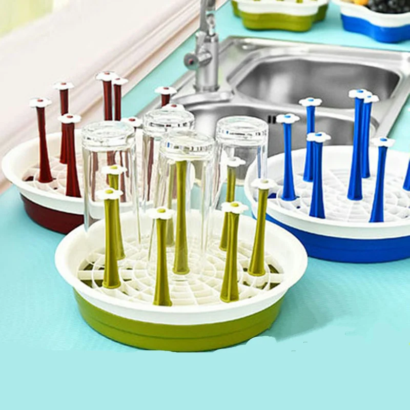 

Kitchen Sink Drain Rack water drip Cup Storage Holders Rack cutlery Shelf Plastic drain cup holder,Home Kitchen Supplies.