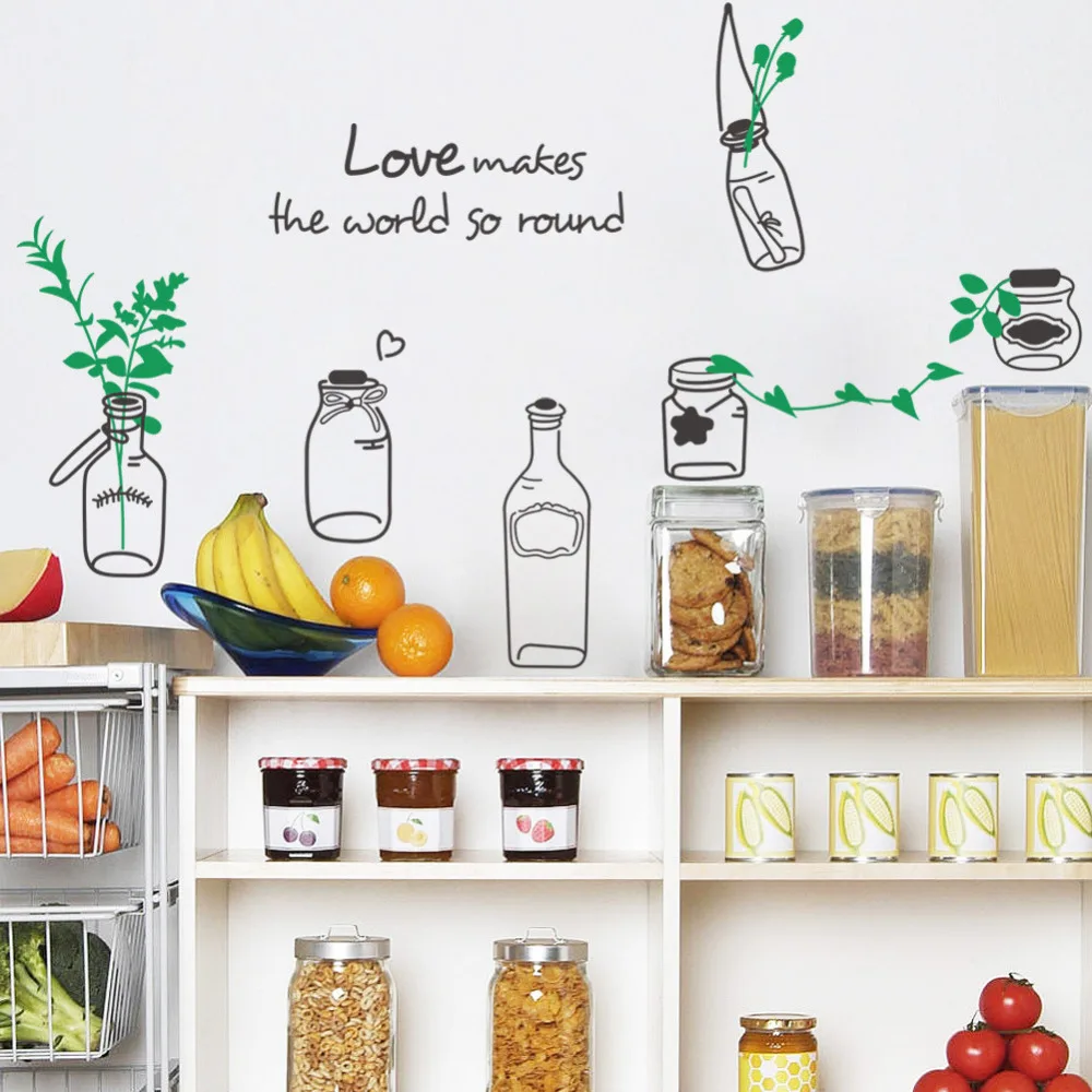 Наклейка на стену любовь делает мир круговым сделай сам|wall sticker|wall sticker worldworld wall |