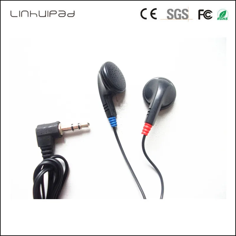 

Linhuipad Economical black Disposable airline earbud cheap earphone for tourist bus 2000pcs/lot