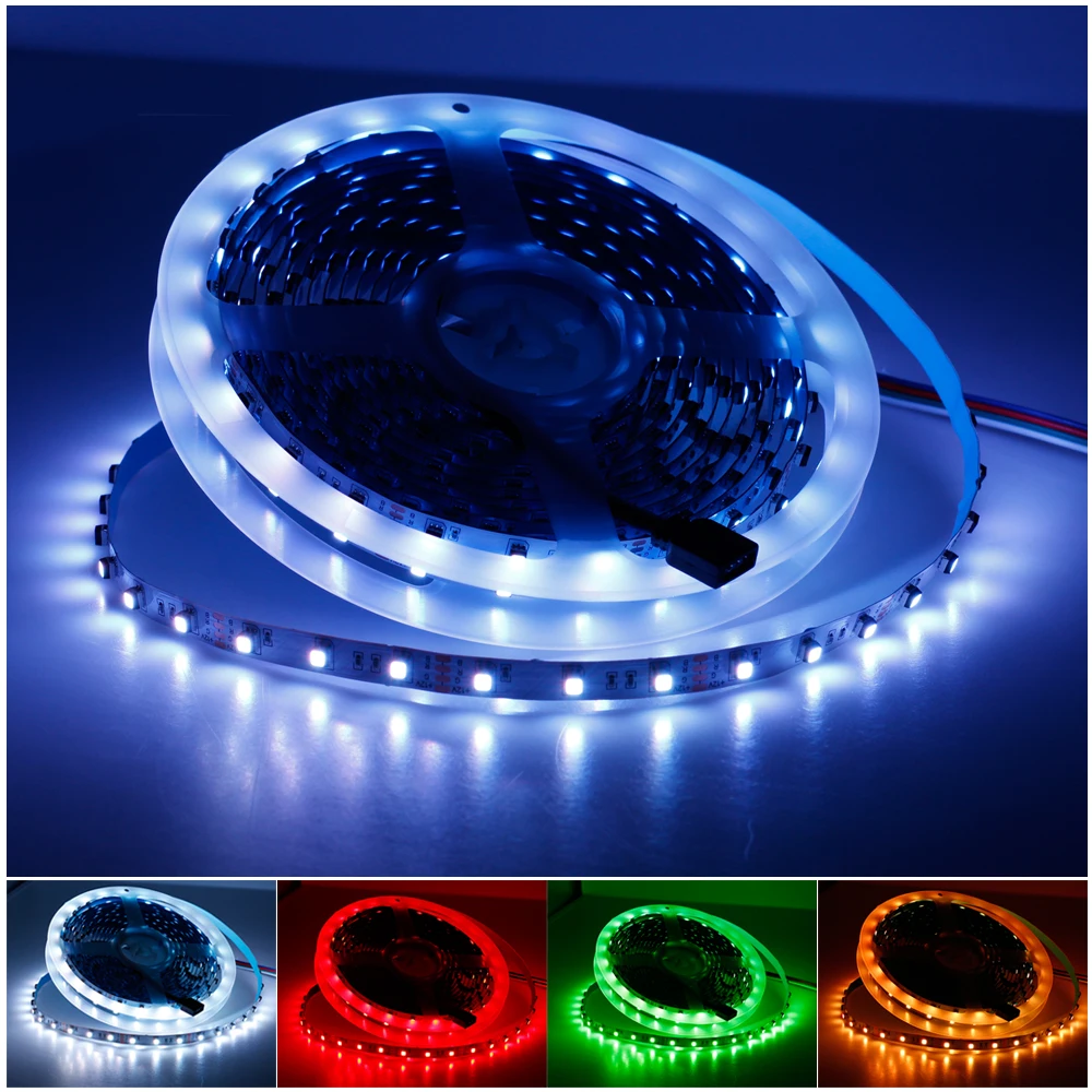 Новое поступление RGB светодиодная лента SMD 3535 RGB сменный светодиодный светильник 12 В постоянного тока гибкая светодиодная лента лампа домашний декоративный светильник 5 м/рулон