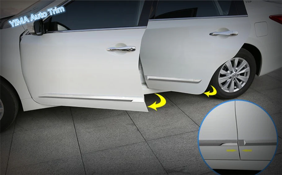 

Lapetus Auto Styling Side Door Molding Body Strip Streamer Cover Trim 4 Pcs For Nissan Teana / Altima 2014 2015 2016 2017 2018
