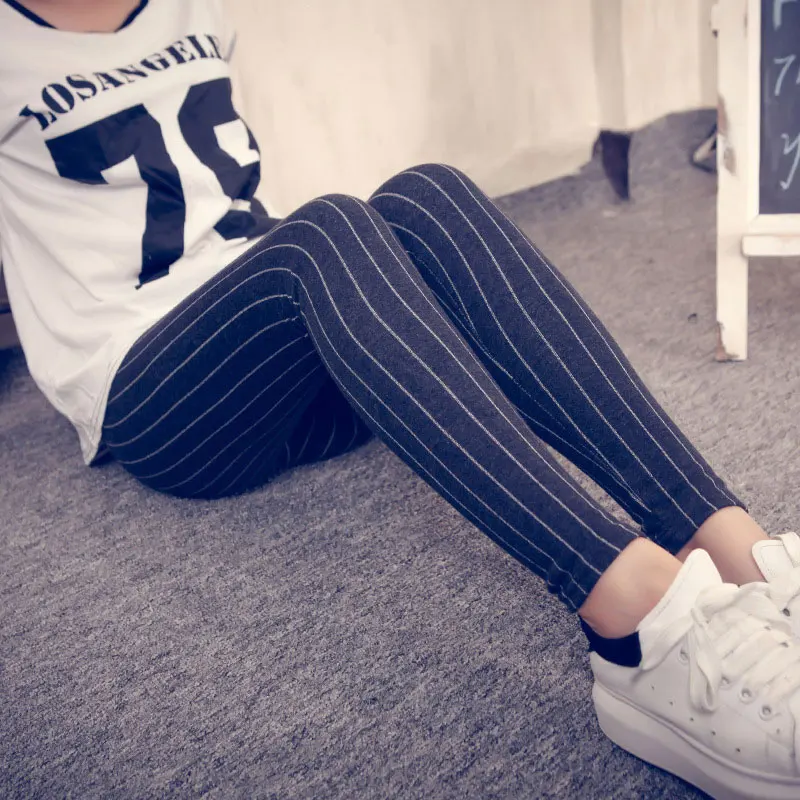 Женские леггинсы с вертикальными полосками BIVIGAOS повседневные хлопковые