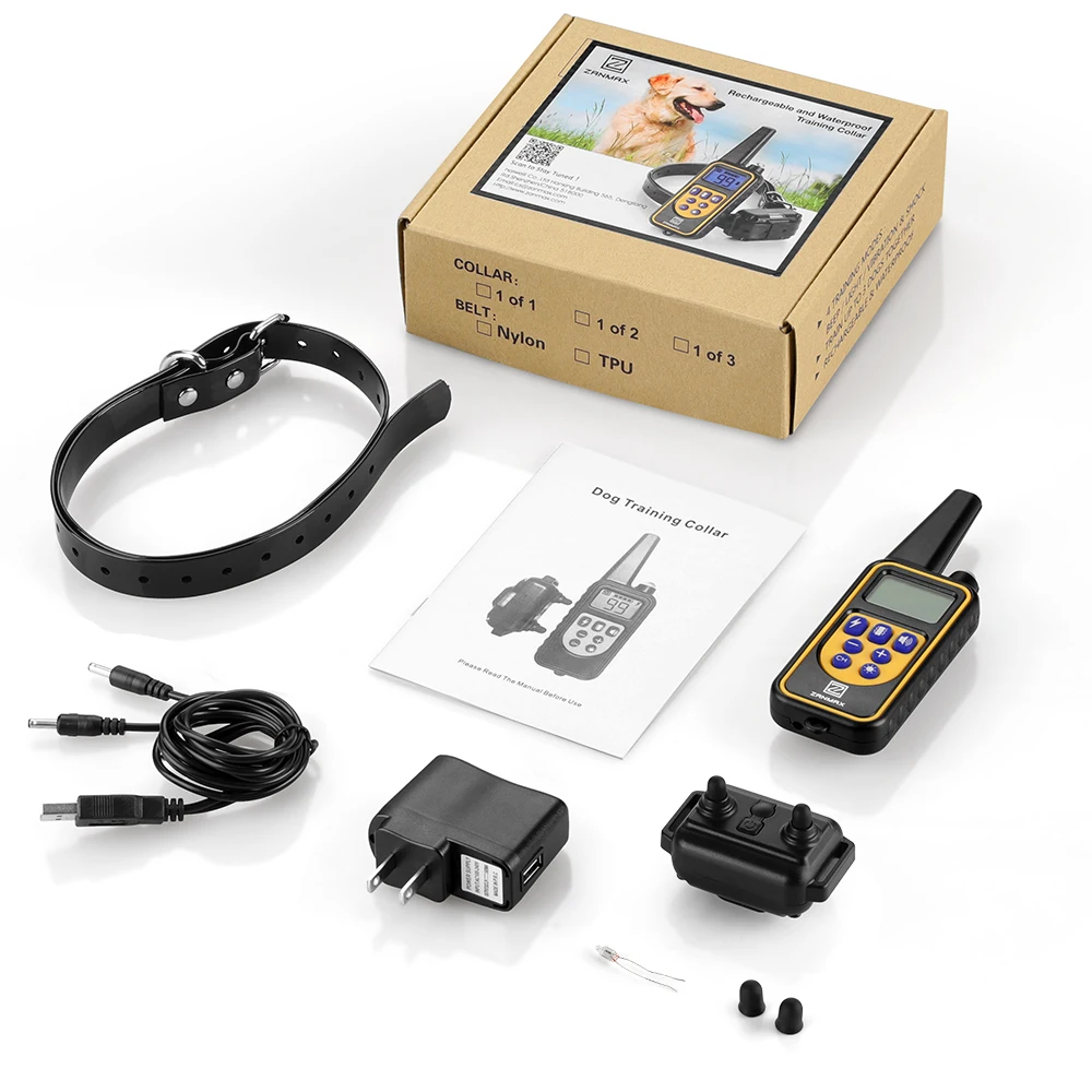 Waterproof Dog Pet Electric Training Collar Rechargeable Remote Control Trainings with LCD Display for All Size Dogs | Дом и сад