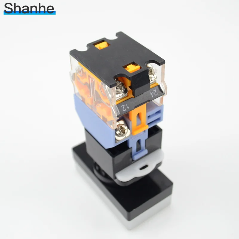 22 мм Мгновенный двойной кнопочный переключатель с светодиодный 220 В|Выключатели|