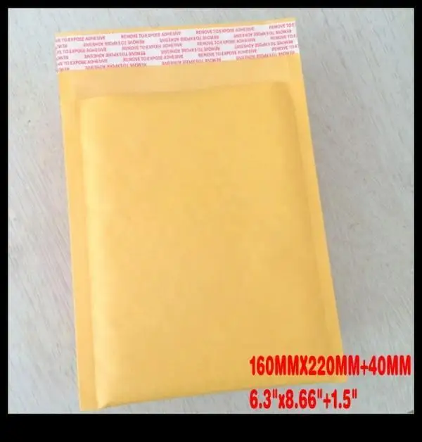

Free Shipping Packaging Bags 16cmX22cm 50pcs/lot Kraft Paper Bubble Envelope Padded Bubble Mailer Bag For Parcel Deliver