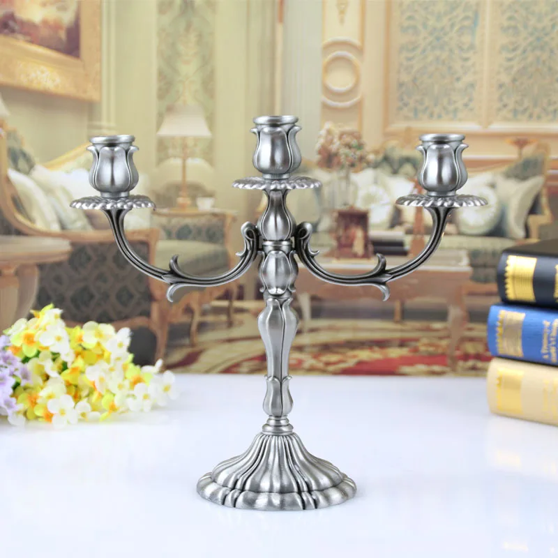 

Europe H25CM alloy metal candles holder candelabra wedding candle holder candlestick candle holders for home decoration ZT135A