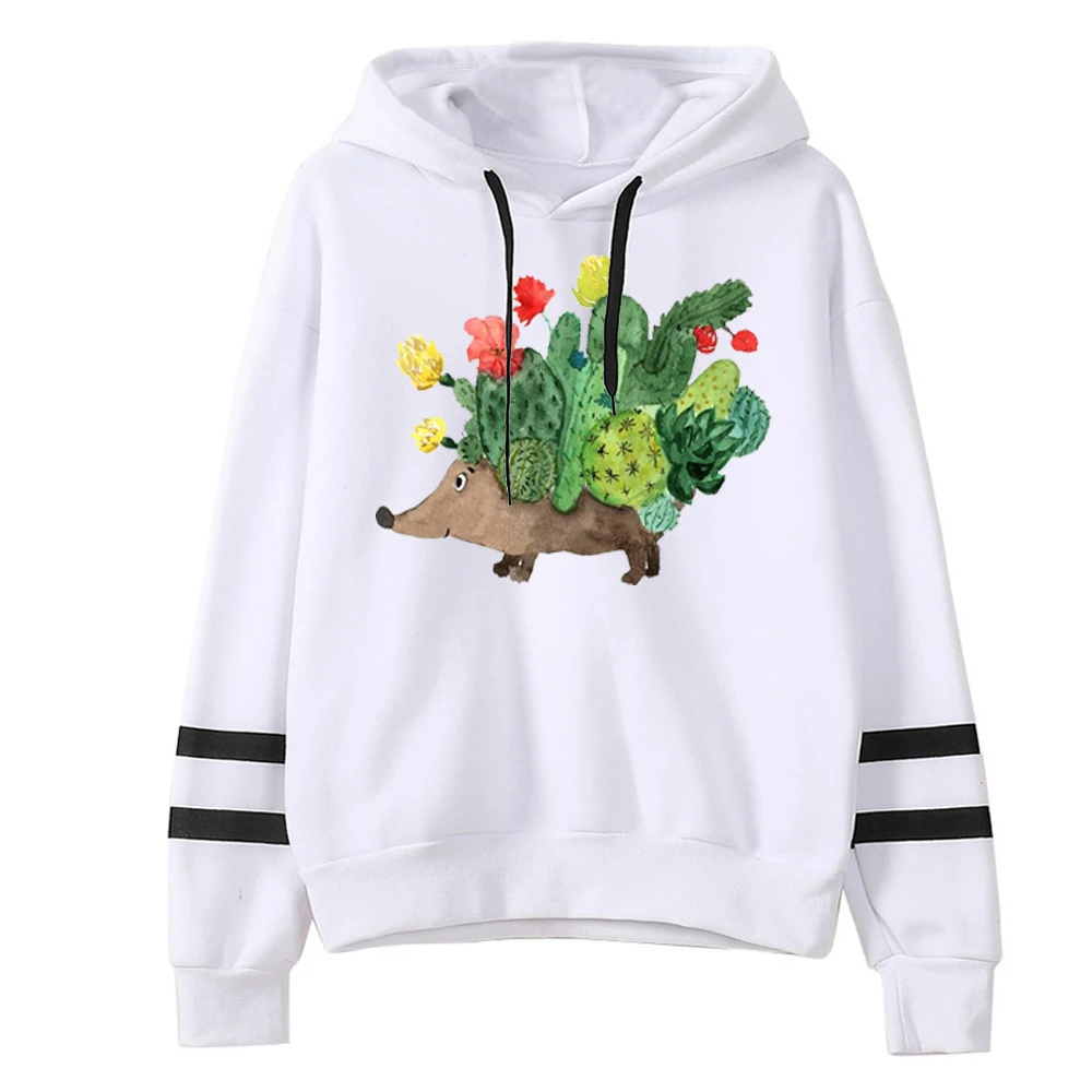 Женская толстовка с капюшоном забавная и круглым вырезом кактус каваи 2019|Женские