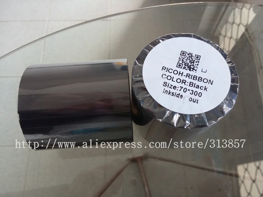 Термотрансферный принтер бумажные бирки восковая лента UR110 70 мм х 300 м для