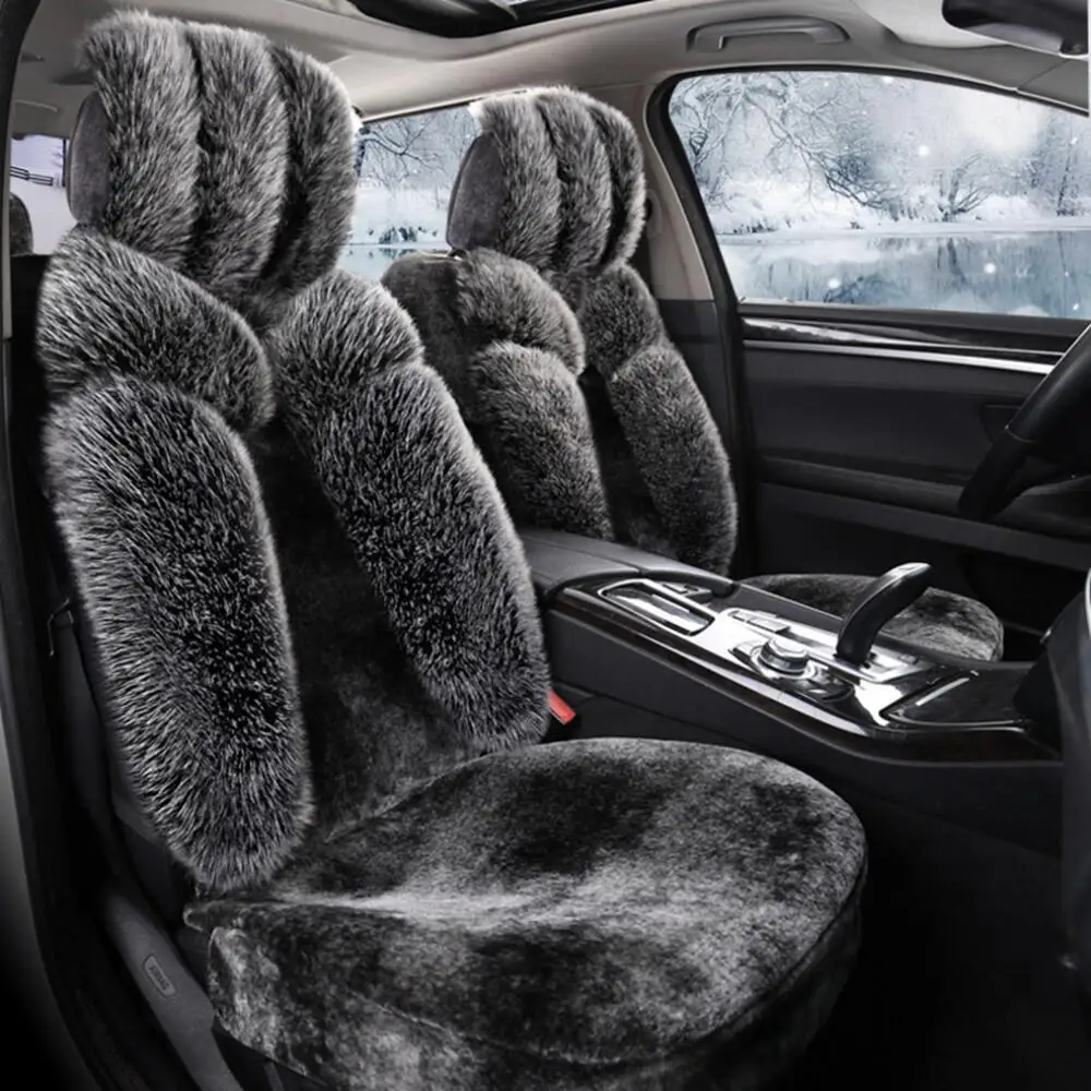 1set Car Seats Covers universal size seat cover accessories automobiles Warm man-made Fox Fur General Cushion car styling | Автомобили и