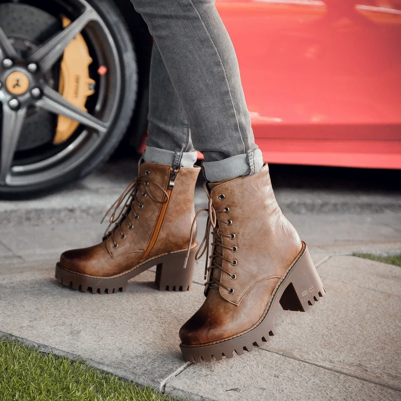 ASILETO женские ботинки осенне-зимние мотоциклетные ботильоны на платформе Женские