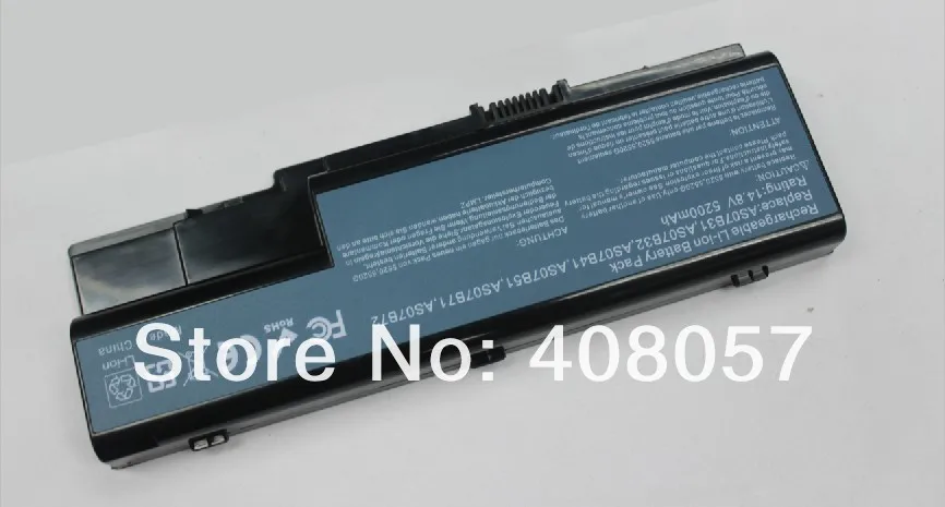Аккумулятор для ноутбука ACER Aspire 5520 5530 5920 5930 5930G AS07B31 AS07B32 AS07B41 AS07B51 AS07B52 8 ячеек 5200