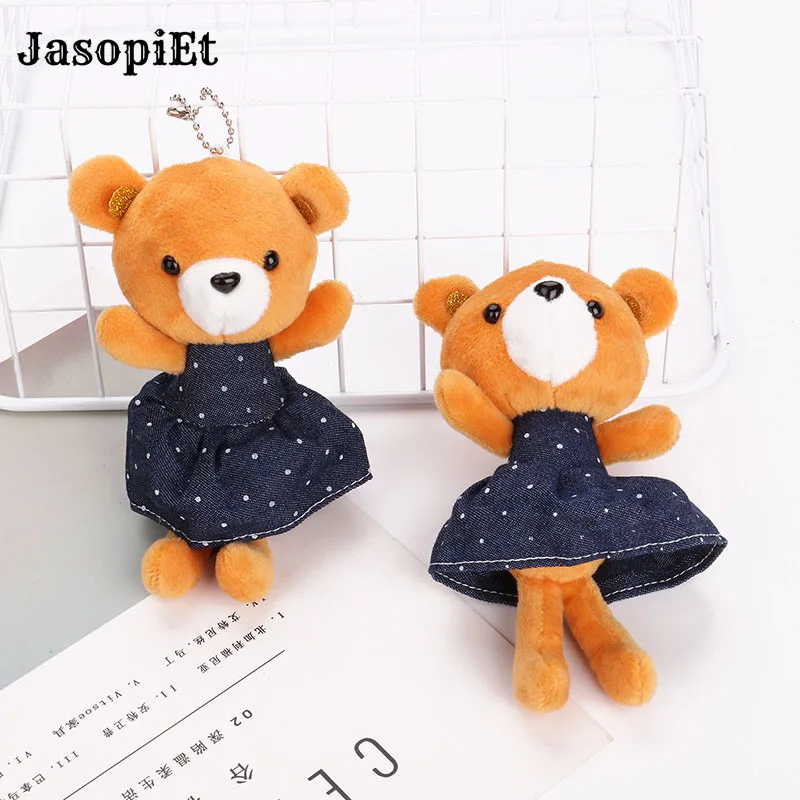 JasopiEt 1 шт. милое платье с медведем плюшевая кукла мини сумка подвеска брелок