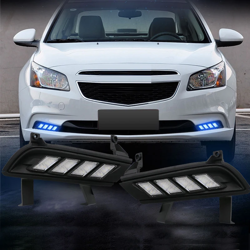 Hlxg светодиодный DRL дневные ходовые огни для Chevrolet Chevy Cruze 2014 2015 2016 с поворотным