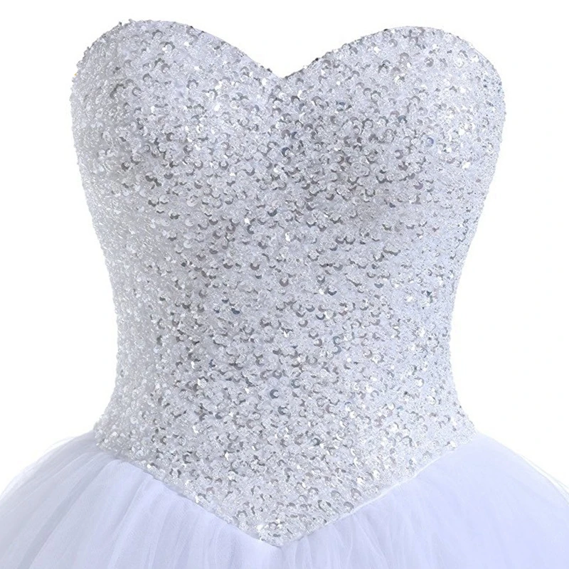 Angelsbridep Белое Бальное платье платья для Quinceanera 2021 очаровательные с блестками и