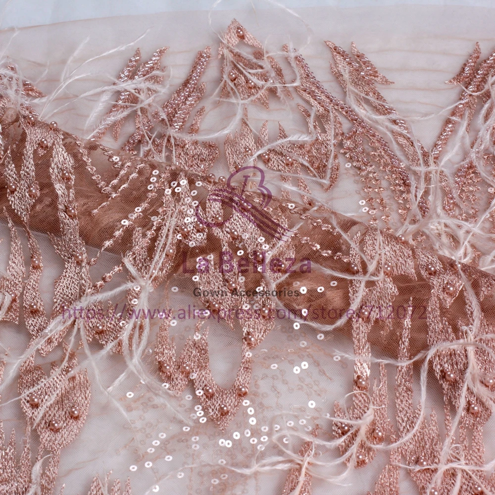 Женское кружевное платье Обнаженная розовая бежевая ткань 60 см ширина|evening dress lace