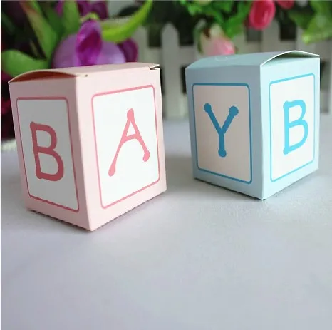 100 шт. 2x2x2 дюйма (5 см x 5 см) милая коробка для детских свадебных сувениров